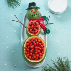 snowman watermelon